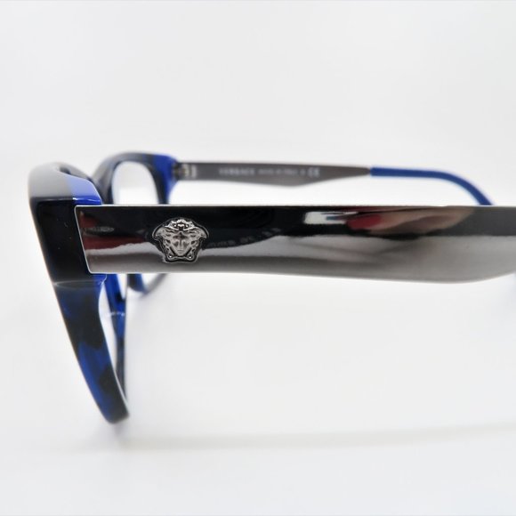 Versace MOD 3245 5237 55mm Men Black/Blue & Medusa - Picture 4 of 8